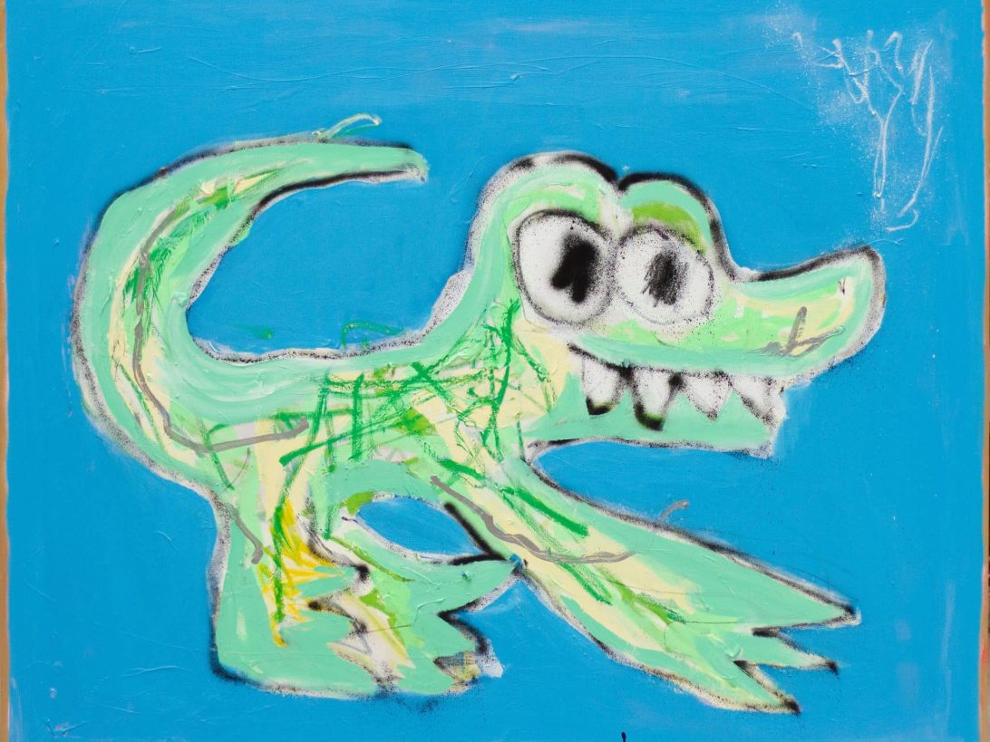 Alligator, 130x160,2, Mixed media on canvas 1